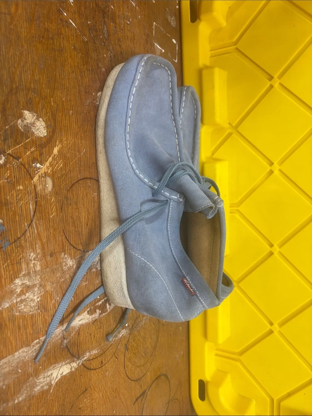 Clarks Men's Light Blue Suede Chukka Boots